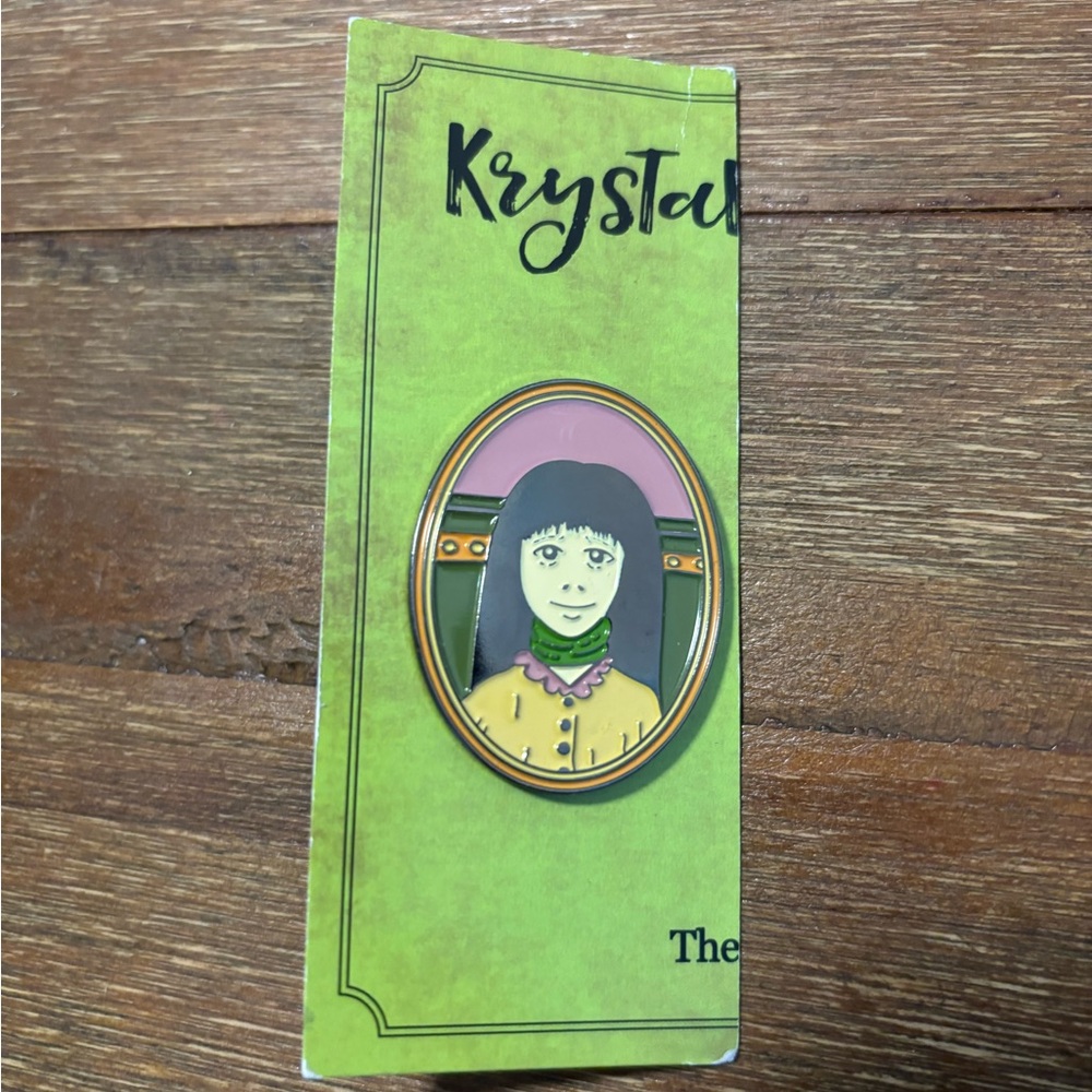 Jenny with Green Ribbon Enamel Pin